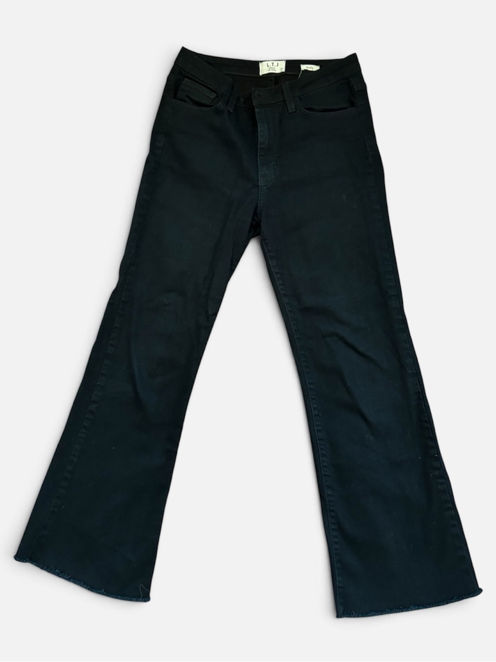 L.T.J. Black Denim Sicily high rise flare jeans, 27